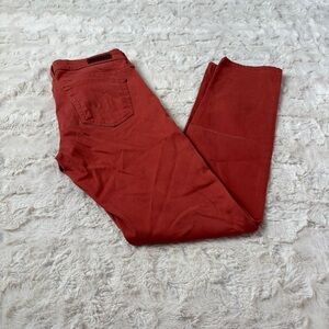 AG Adriano Goldschmied Size 25R Orange The Stilt Cigarette Leg Jean